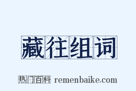 藏往组词是什么意思的图片